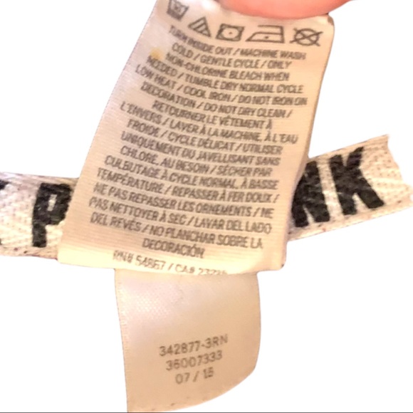 PINK maroon front  3/4 zipper sweatshirt size extra small - Picture 7 of 7